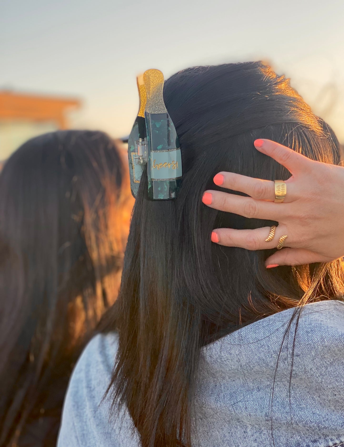 Champagne Claw Clip
