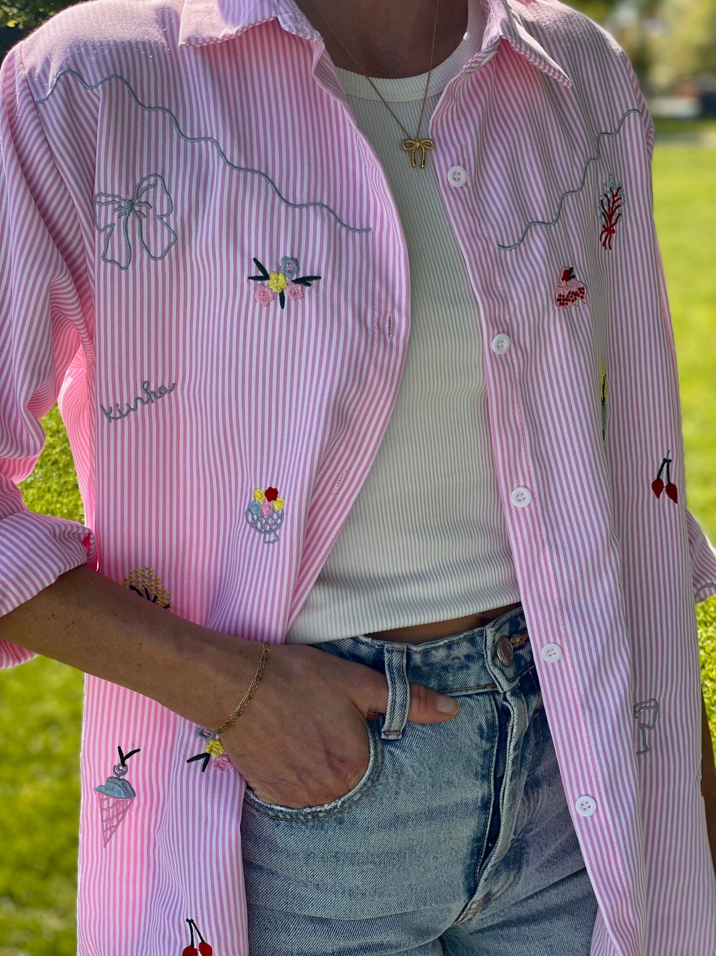 Whimsical Embroidered Shirt