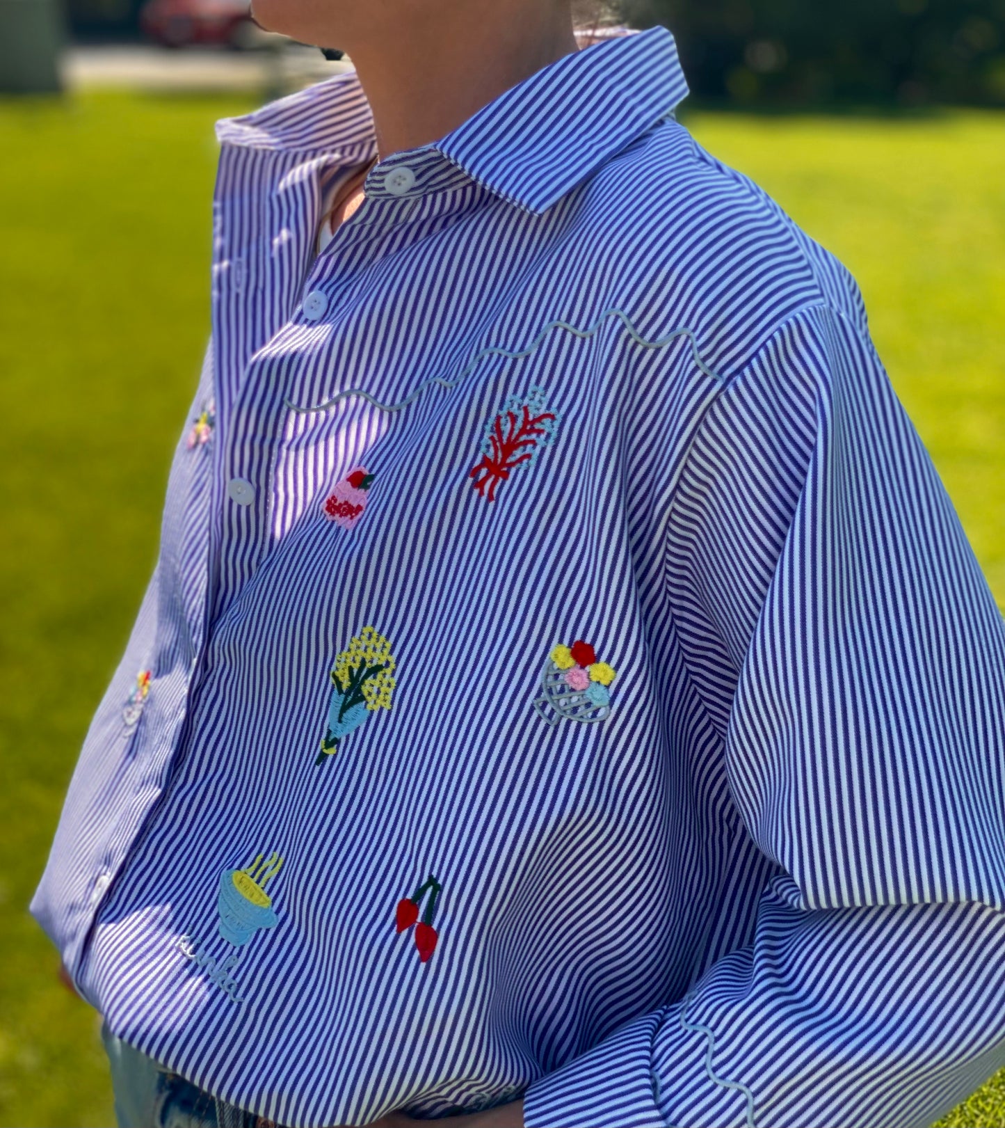 Whimsical Embroidered Shirt