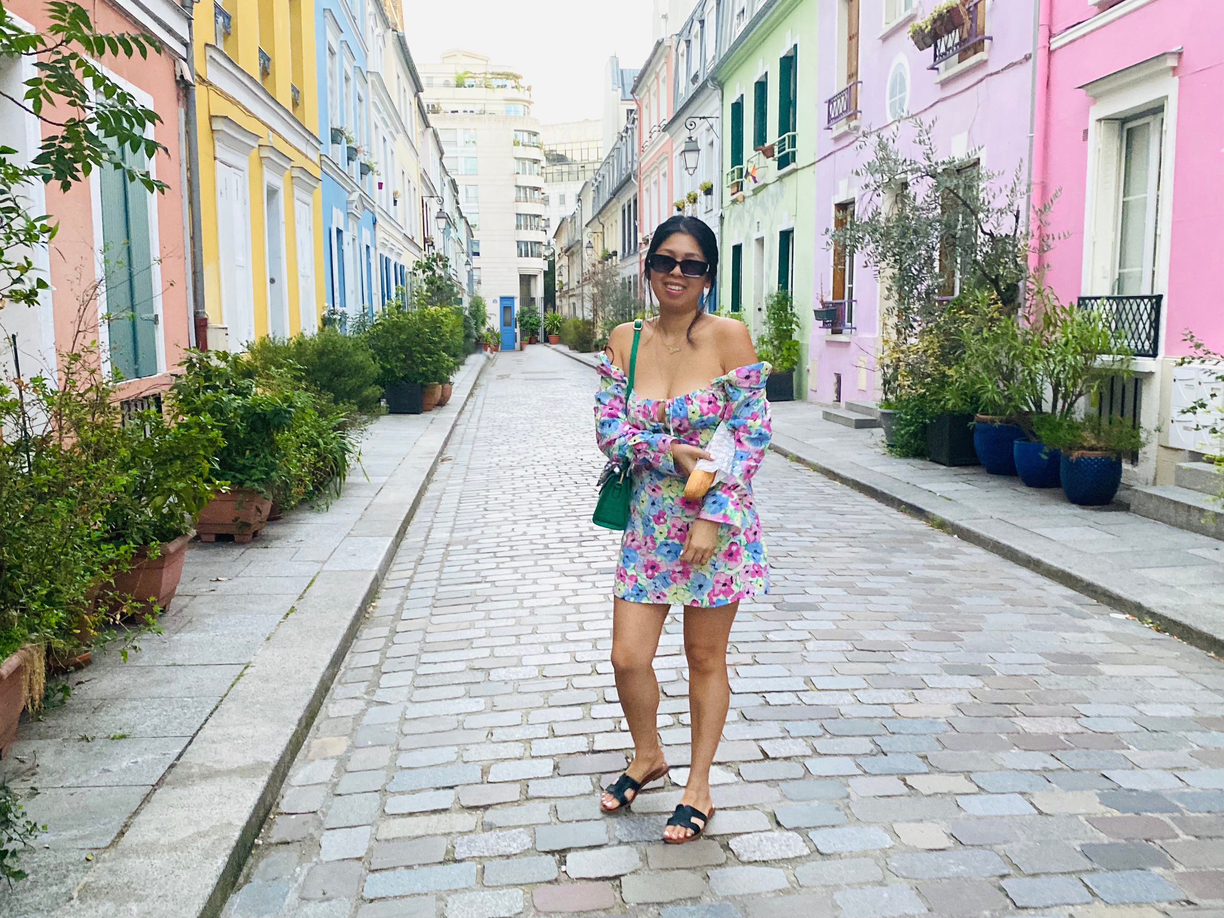 Jackie wearing Beverly & Jax jewelry in Paris